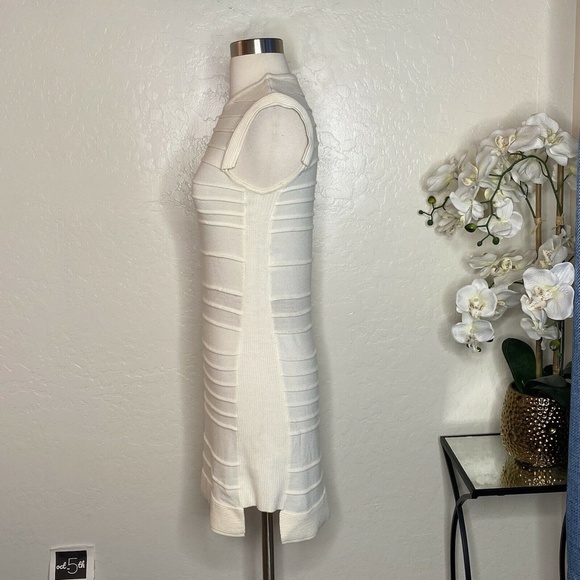 Hakaan Intermix Womens Ivory Wool Bodycon Dress 8 - Picture 4 of 7